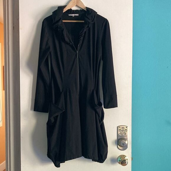 Sun Light Paris T4 Black Avant Garde Jacket Size M Zip Front Fits Up to Size 10 - Picture 1 of 11